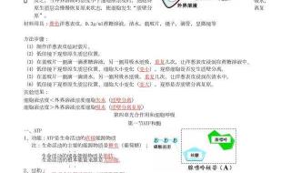 高中生物选修一第六章知识点总结 高一生物必修一复习提纲